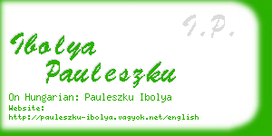 ibolya pauleszku business card